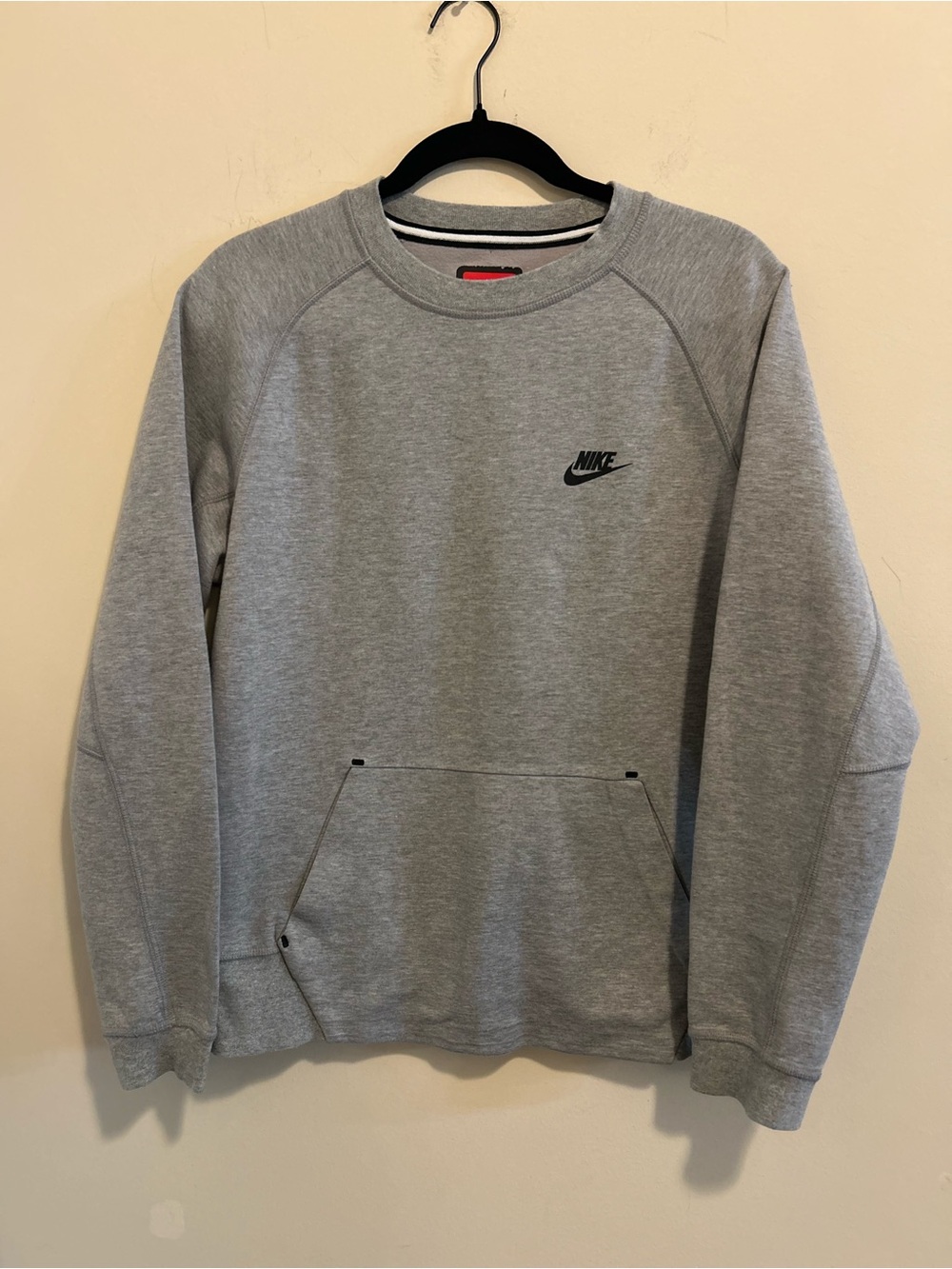 Nike Gray Crewneck Sweatshirt with Black Swoosh